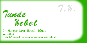 tunde webel business card